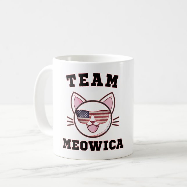 MUG TEAM MEOWICA - AMUSANT AMOUREUX DES CHATS AMÉRICAI (Devant gauche)
