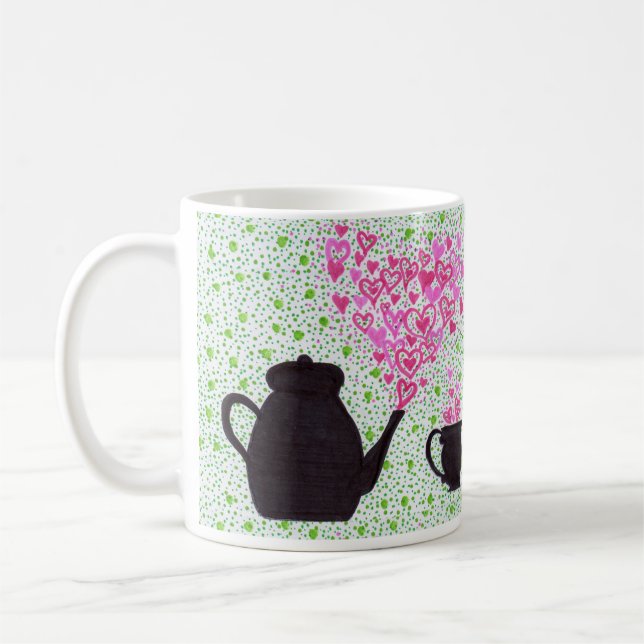 Mug - Teapot and Hearts (Left)