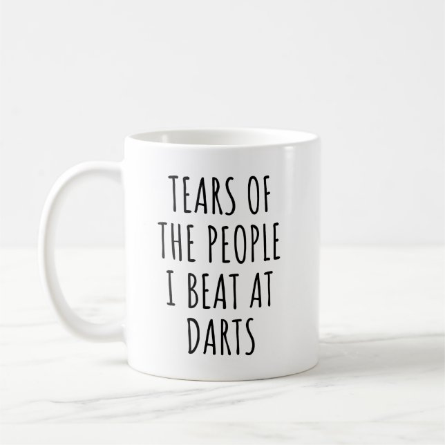 Mug Tears Of The People I Beat at Darts Funny  (Gauche)