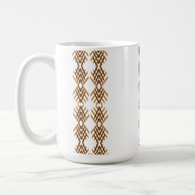 Mug Tebeb Geometric Weave – Ethiopian Tribal Pattern (Gauche)