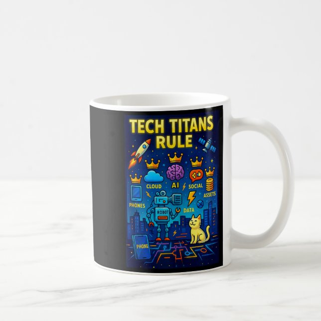 Mug Tech Titans Rule Funny Big Technology Satire Wer G (Droite)