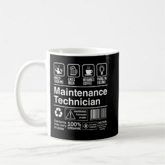 Mug Technicien de maintenance Funny Description Étique