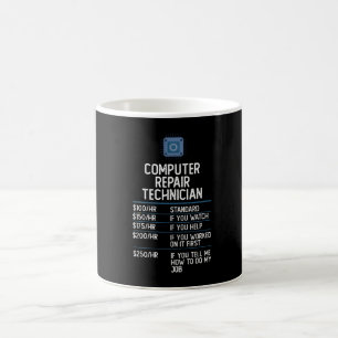 Mug technicien de réparation d'ordinateur drôle cadeau