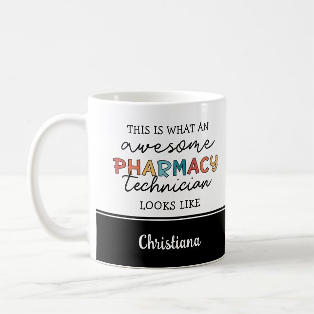 Mug Technicien en pharmacie sur mesure (Gauche)