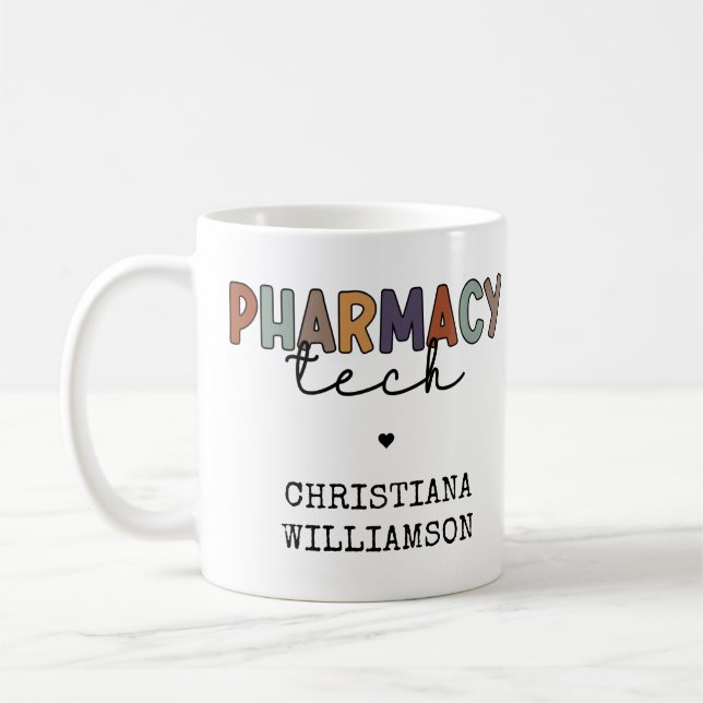 Mug Technicien en pharmacie sur mesure (Gauche)
