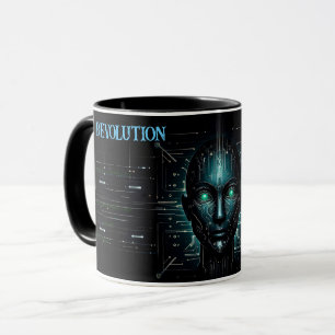 Mug Technologie de l'IA logiciel robotique vert modern