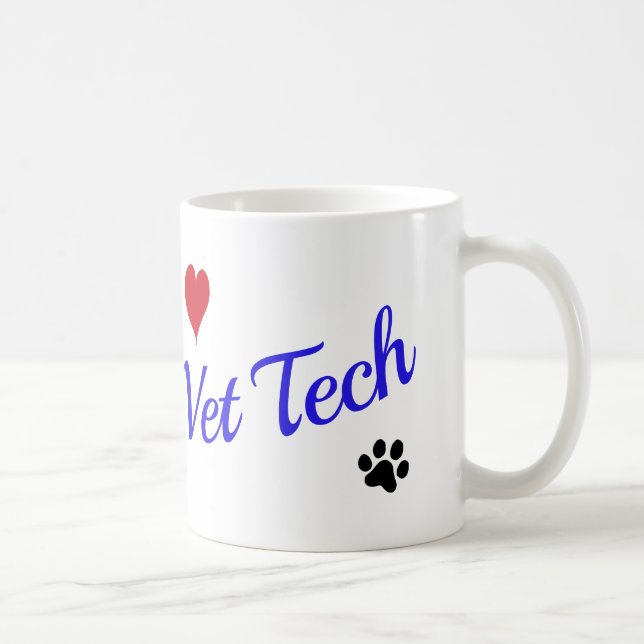 Mug Technologie de vétérinaire - empreintes de pattes (Droite)
