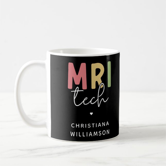 Mug Technologie IRM de nom personnalisé | Cadeaux de t (Gauche)