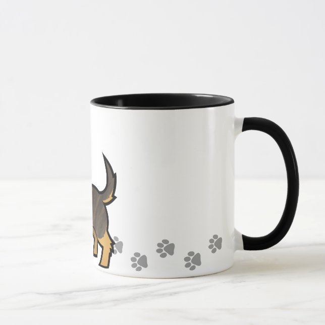 Mug Teckel de bande dessinée (wirehair) (Droite)