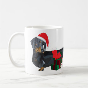 Mug Teckel de Père Noël sur Noël
