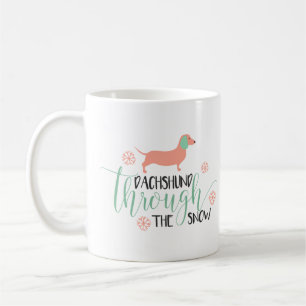 Mug Teckel par Noël de neige
