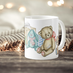Mug Teddy Bear Famille de Noël Matin