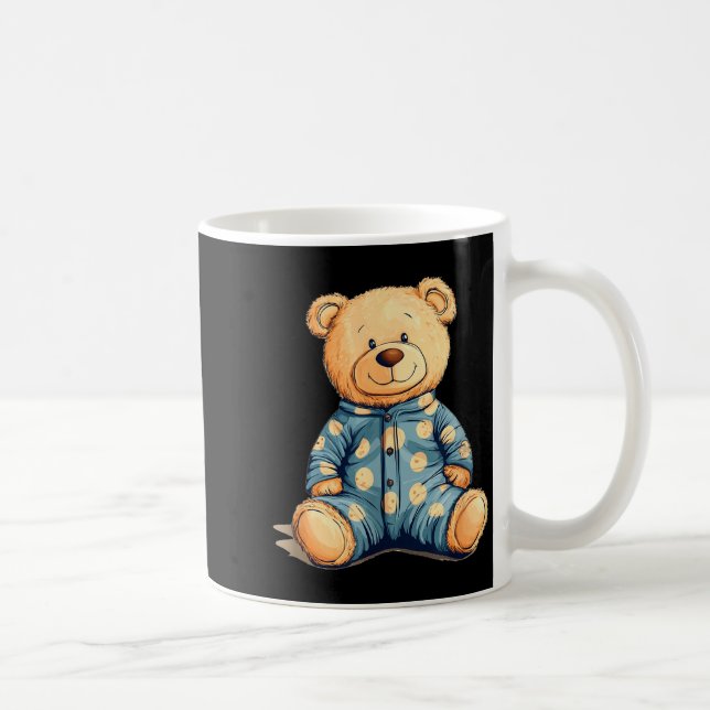 Mug Teddy Bear In Pajama Costume For Bedtime Smiles  (Droite)