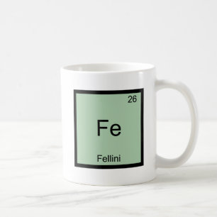 Mug Tee Fe - Fellini Funny Chemistry Element Symbol