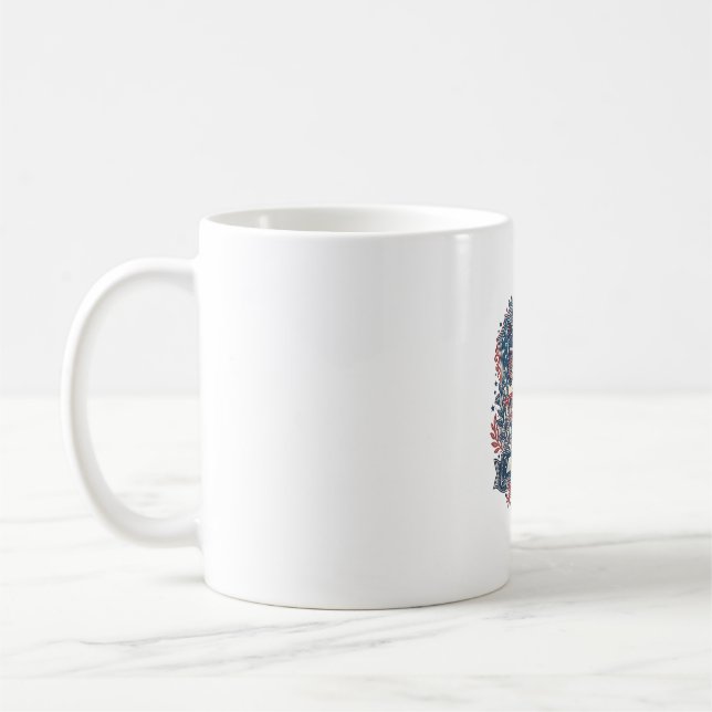 Mug Tee-shirt graphique vectoriel jardin papillon patr (Gauche)