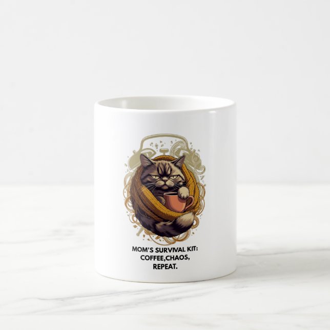 Mug Tee-shirt Powered by Sarcasm Cat | 3 Heures de Som (Centre)