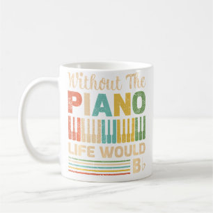 Mug Tee-shirt Vintage Rétro Piano Sans La Vie de Piano