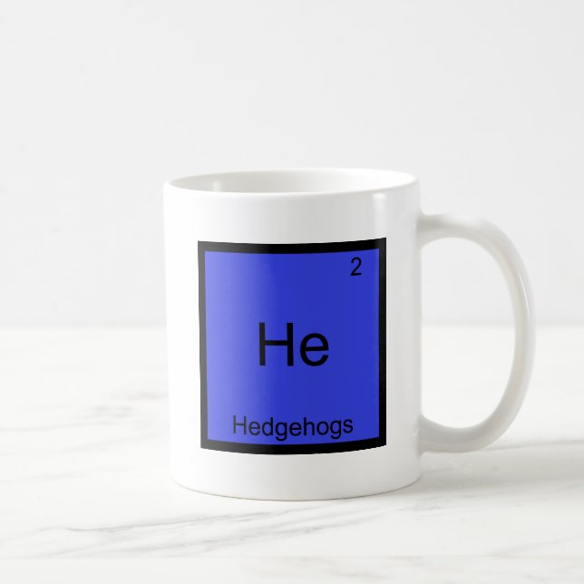 Mug Tee symbole d'élément de chimie drôle de hérissons (Droite)