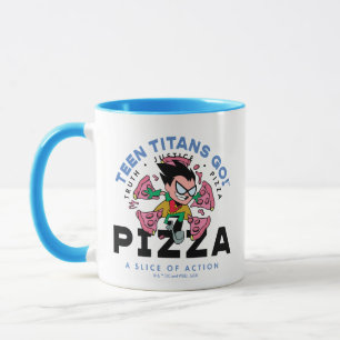 Mug Teen Titans Go ! Robin "Truth Justice Pizza"