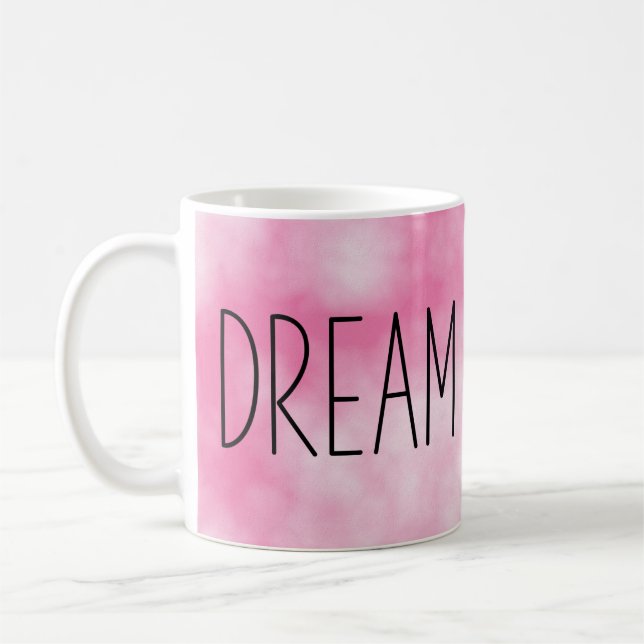 Mug Teinture de café de rêve rose (Gauche)