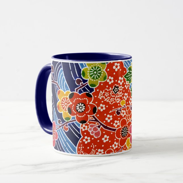 Mug Teinture d'okinawaïen japonaise (Bingata) (Devant gauche)