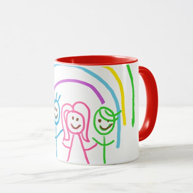 Mug Télécharger des enfants Dessiner Transformer des e (Devant droit)