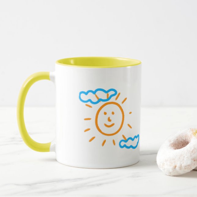 Mug Télécharger des enfants Dessiner Transformer des e (Avec donut)