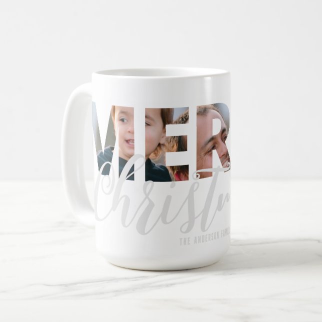 Mug Téléchargez votre photo en Noël par SMS (Devant gauche)