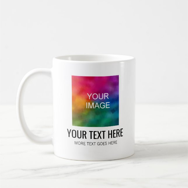 Mug Téléchargez votre propre photo ou logo Ajouter du  (Gauche)