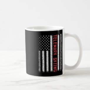 Mug Télémark Ski Drapeau Américain 4 Juillet Course de