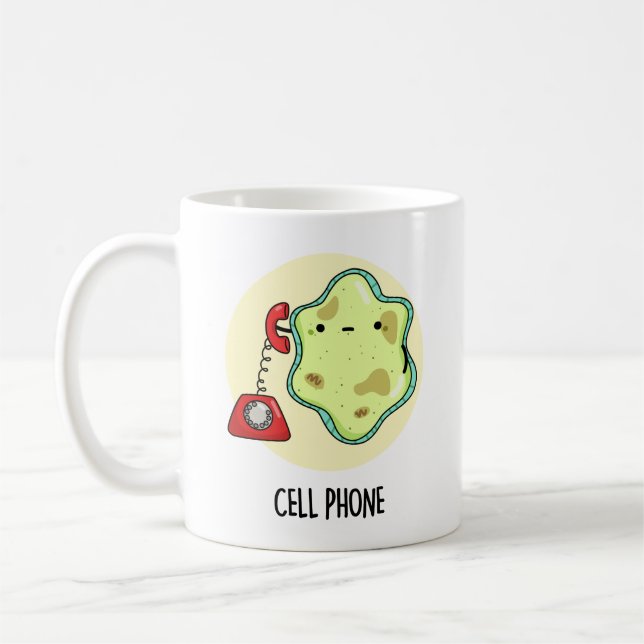 Mug Téléphone cellulaire drôle Biologie jeu de science (Gauche)
