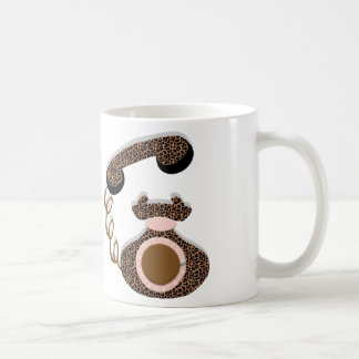 Mug Téléphone de léopard avec l'arc