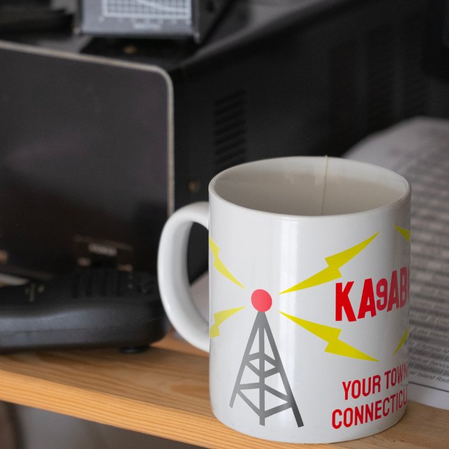 Mug Téléphonie amateur opérateur de jambon antenne et  (Créateur téléchargé)