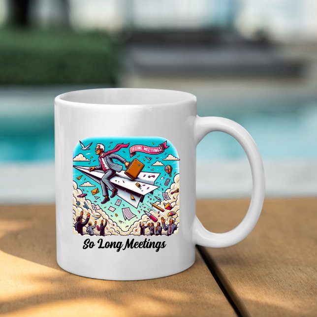Mug Tellement de longues réunions amusantes retraite (SO LONG MEETINGS RETIRED GRANDPA MUG)