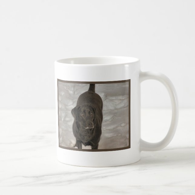 Mug tempête noire de neige de laboratoire (Droite)