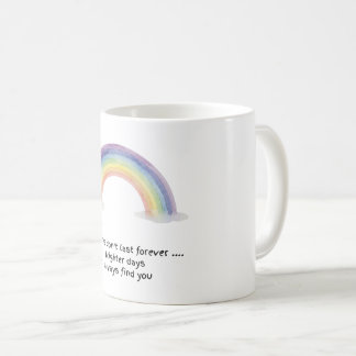 Mug Tempêtes d'arc-en-ciel à l'aquarelle ne durent pas