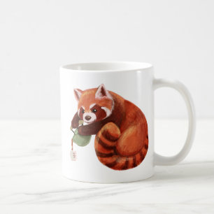 Mug Temps de thé de panda rouge