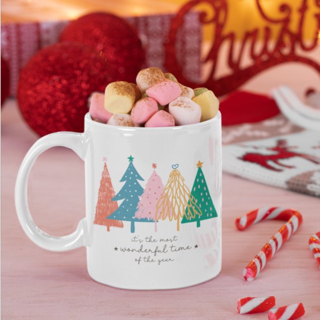 Mug Temps le plus merveilleux Noël Arbre vacances (Créateur téléchargé)