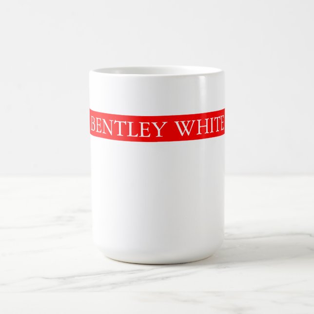Mug Tendance Rouge Blanc Style Simple Simple Plaque Vo (Centre)