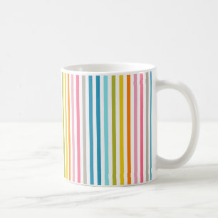 Mug Tendance Vintage Pastel Couleurs Rayures