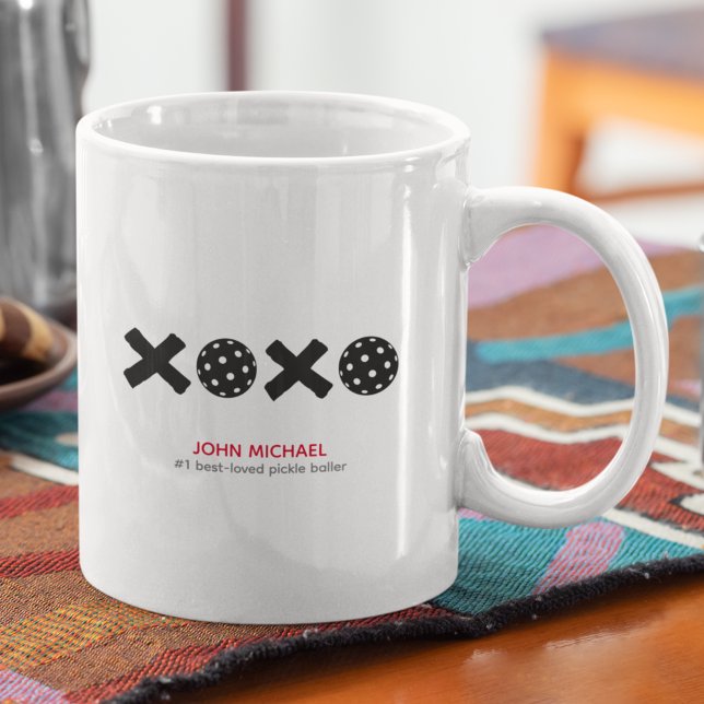 Mug Tendance XOXO Pickleball Hugs & Kisses (Créateur téléchargé)