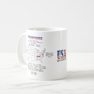 Mug Tennessee États américains sur une carte et des in