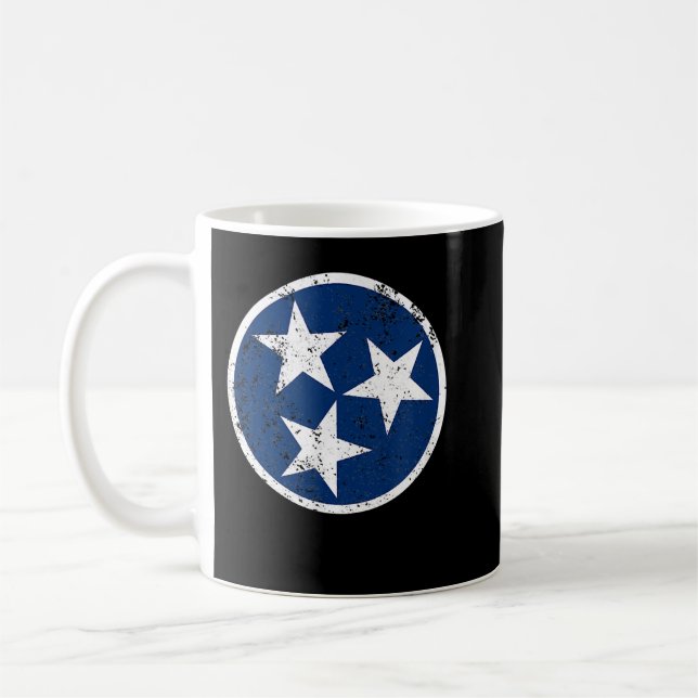 Mug Tennessee Flag Star Logo État bénévole Nashville (Gauche)