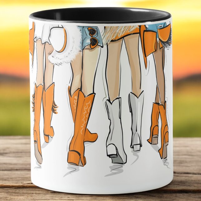 Mug Tennessee Ladies Cowboy Boots Orange Nom de la mod (Créateur téléchargé)