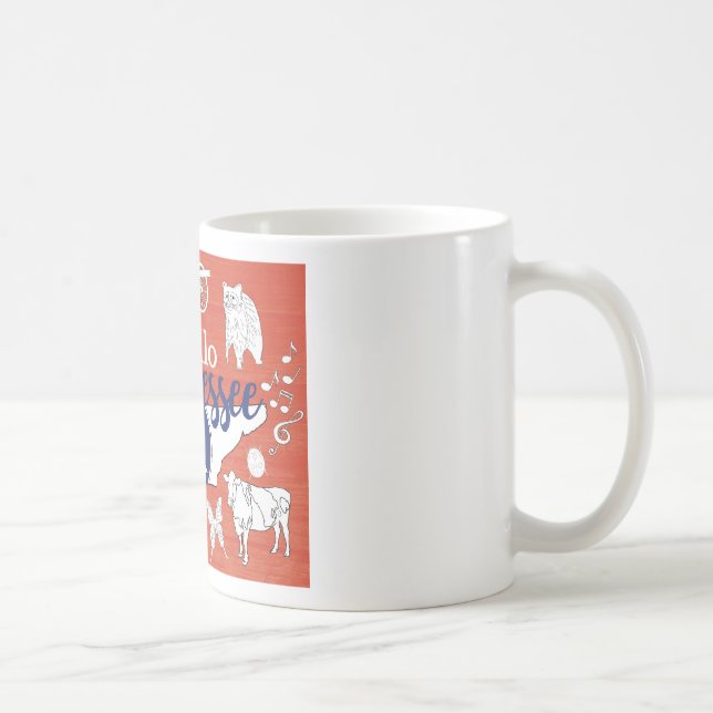 Mug Tennessee Symboles d'État volontaire Images d'État (Droite)