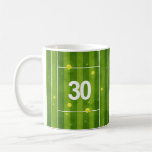 Mug Tennis 30e anniversaire avec balles sur le court