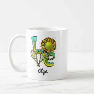 Mug Tennis Amour Personnalisé Joyeuse Journée de Ten