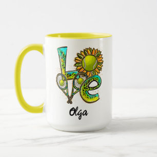 Mug Tennis Amour Personnalisé Joyeuse Journée de Ten