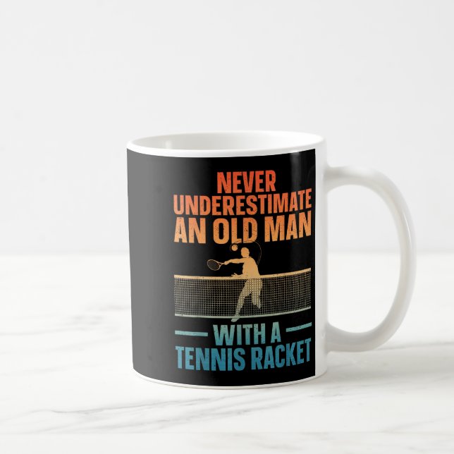 Mug Tennis Art Pour Hommes Grandpa Tennis Lover Pla (Droite)