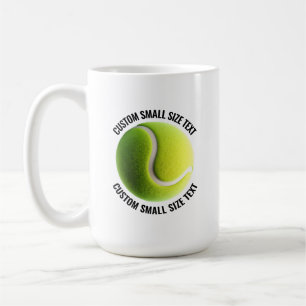 Mug Tennis Ball personnalisé Petit Texte personnalisé 